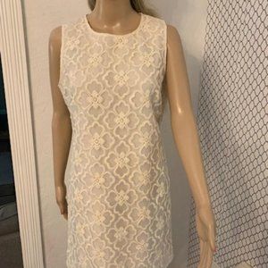 Pim & Larkin Embelllished Cream Dress